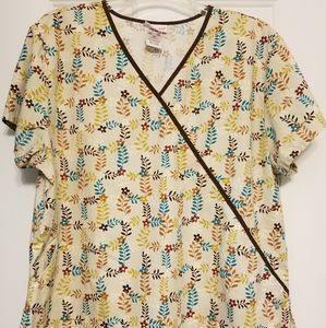 Cherokee Scrubs Mock Wrap Top - 2XL